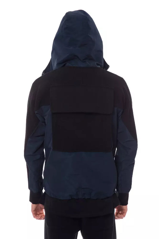 Nicolo Tonetto Black Wool Men's Hooded Jacket