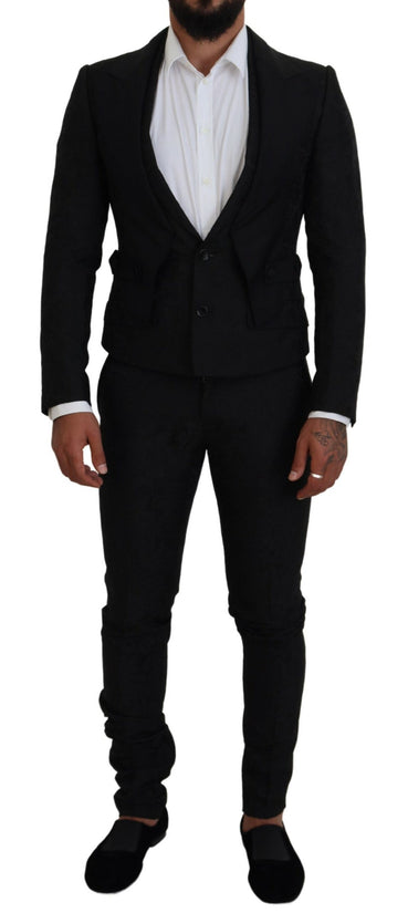 Dolce & Gabbana Elegant Black Martini Suit for the Modern Man