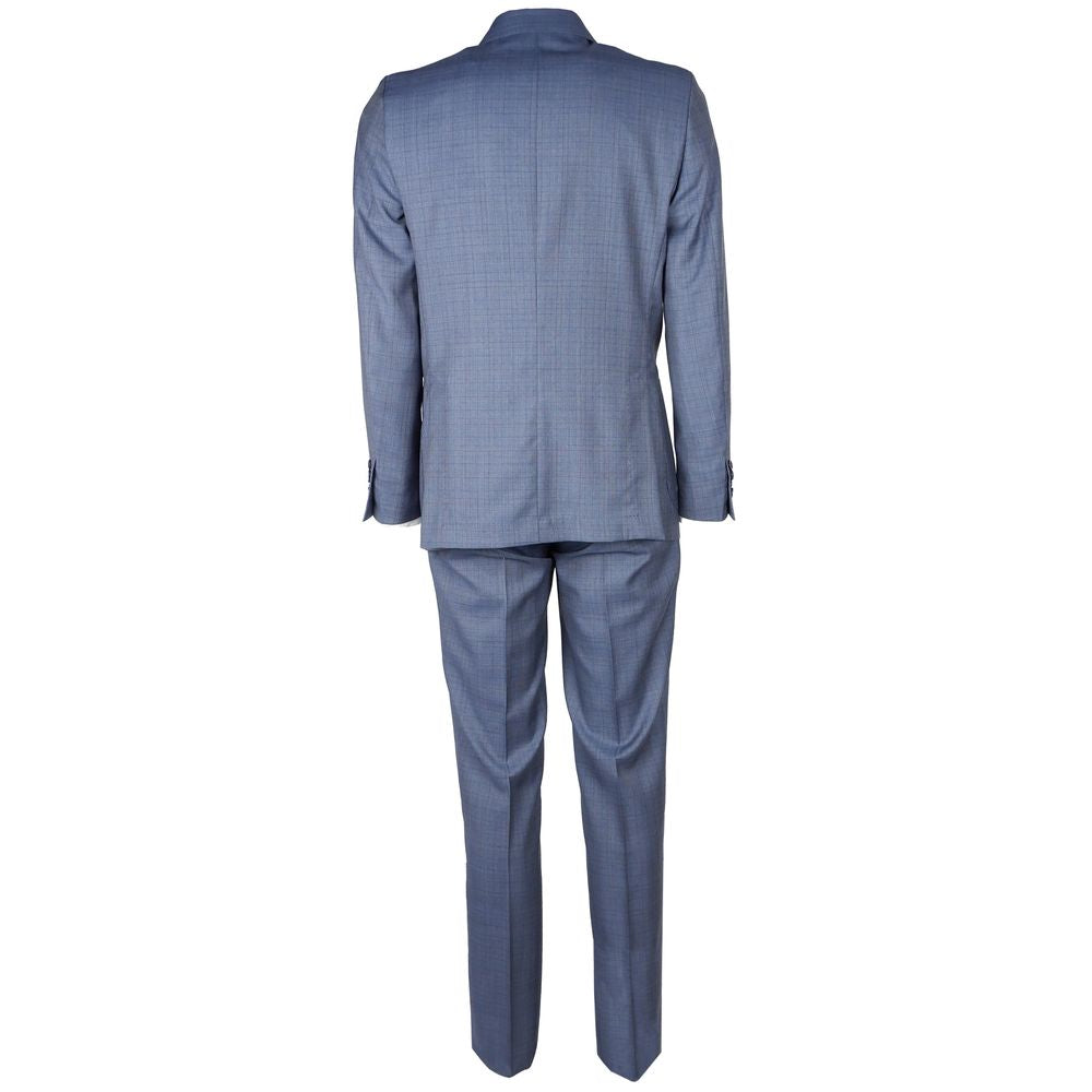 Made in Italy Blue Wool Men's Suit