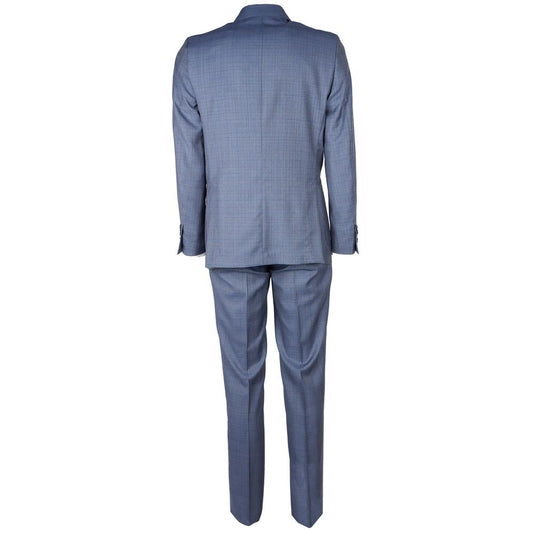 Made in Italy Blue Wool Men's Suit