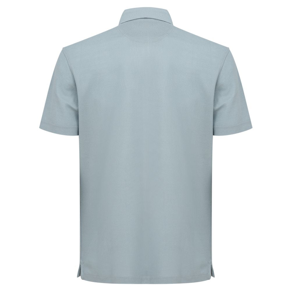Corneliani Blue Cotton Polo Shirt