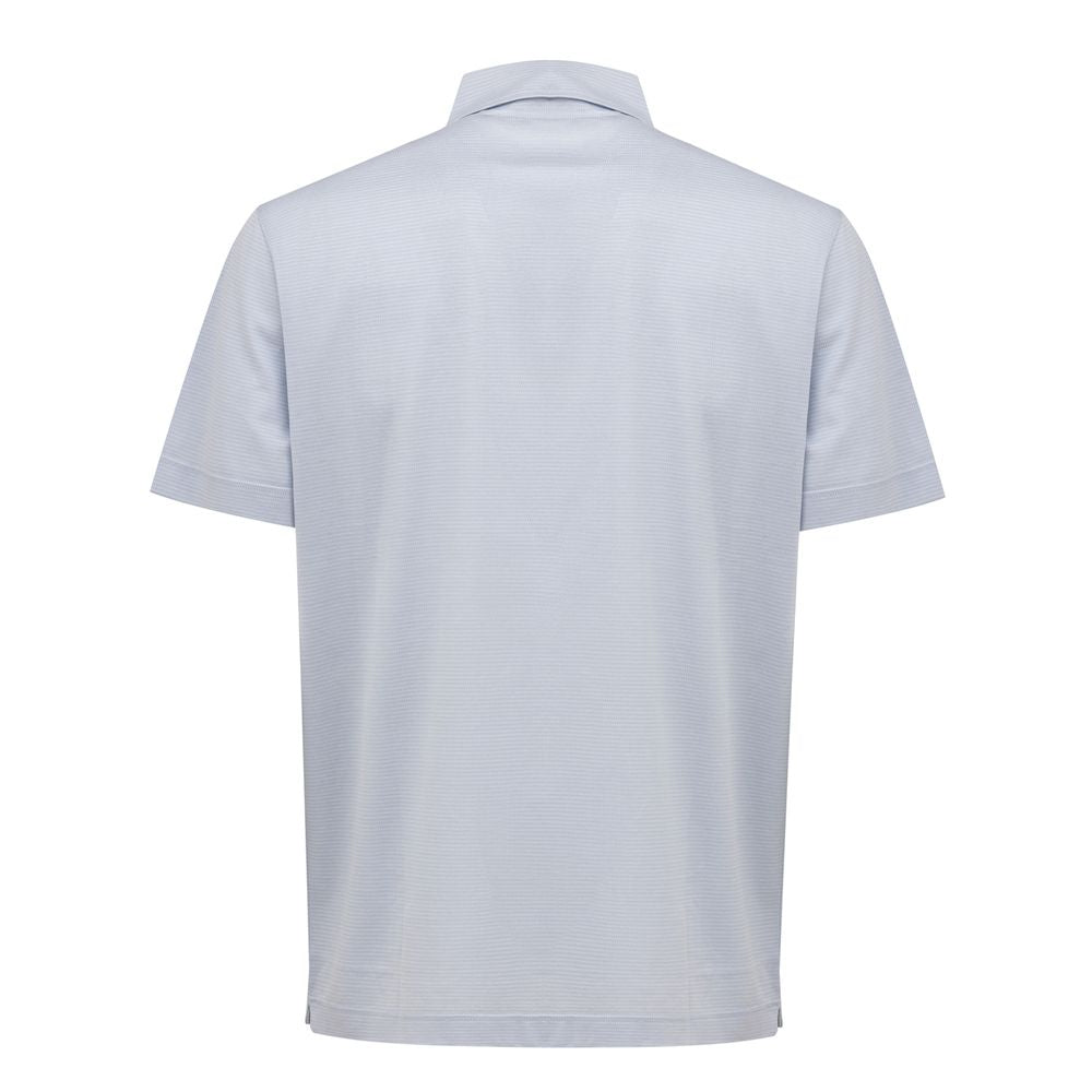 Canali Blue Cotton Polo Shirt