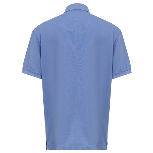 Canali Blue Cotton Polo Shirt