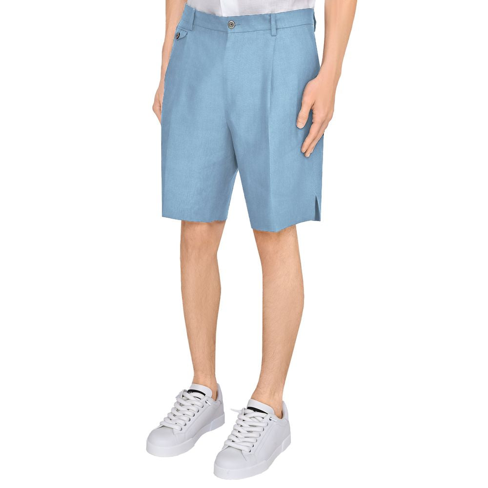 Dolce & Gabbana Light Blue Linen Short
