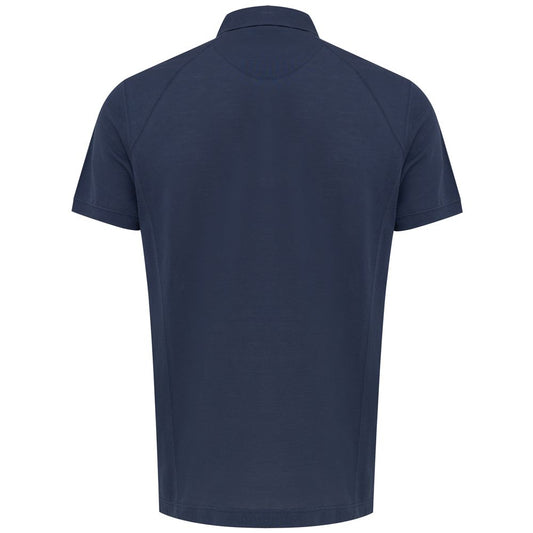 Corneliani Navy Blue Cotton Polo Shirt