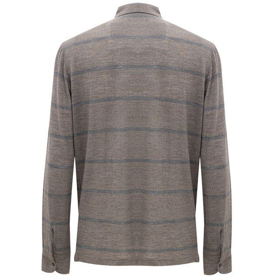 Corneliani Bicolor Wool Polo Shirt