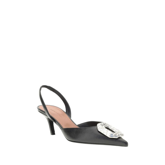 Amina Muaddi Leather slingback Pumps