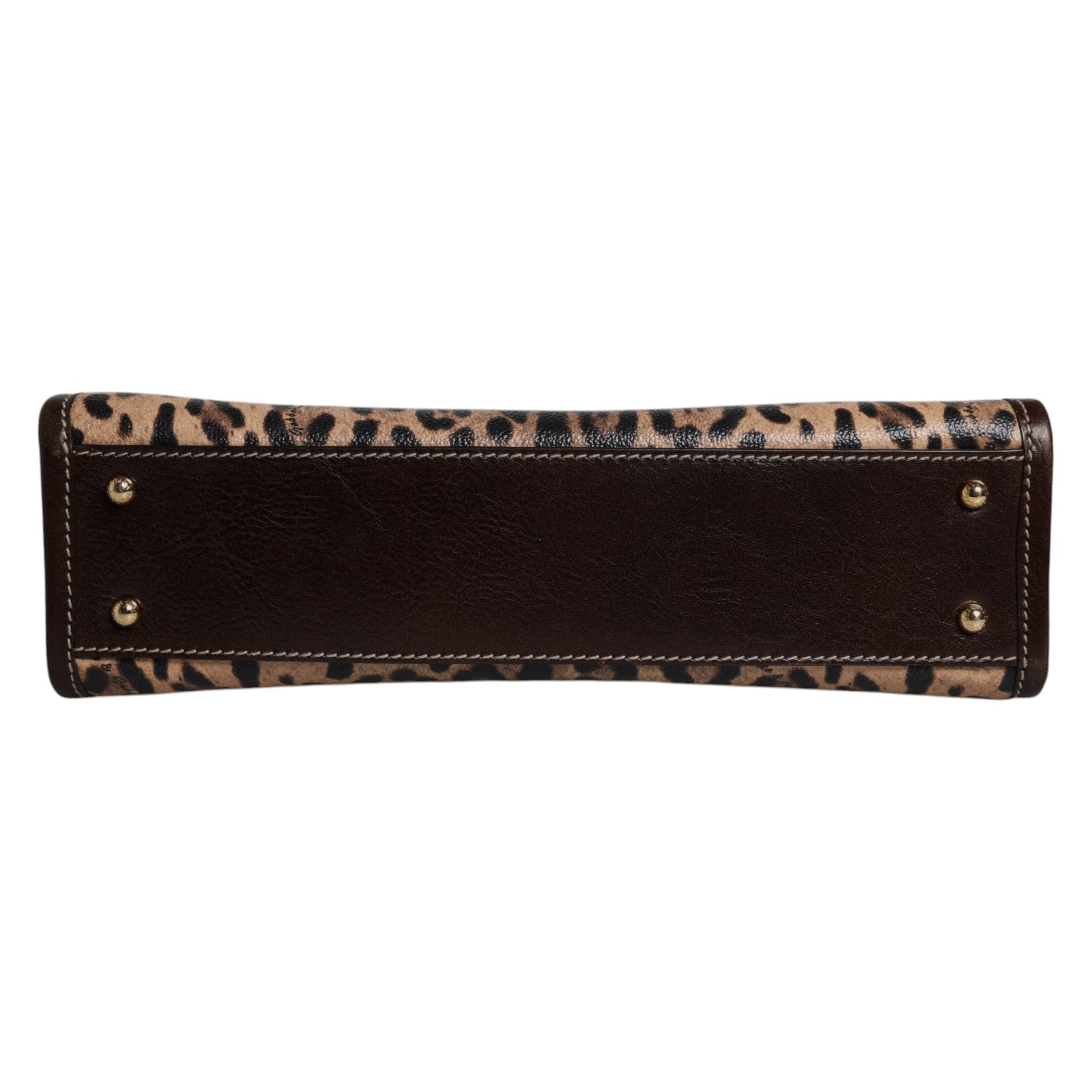 Dolce & Gabbana Brown Leopard Leather Shoulder Strap Tote Bag