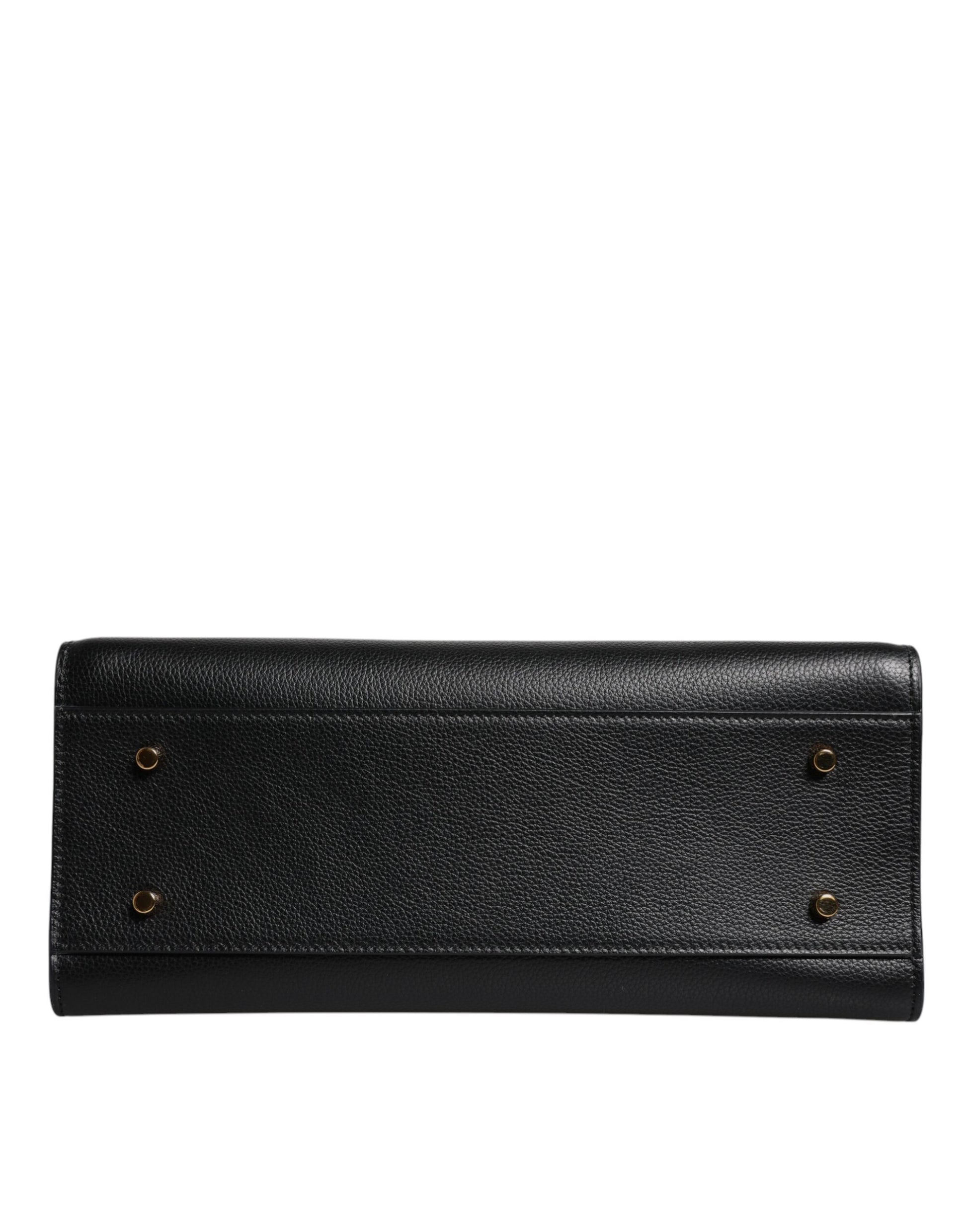 Versace Black Large Leather Top Handle Shoulder Crossbody Bag