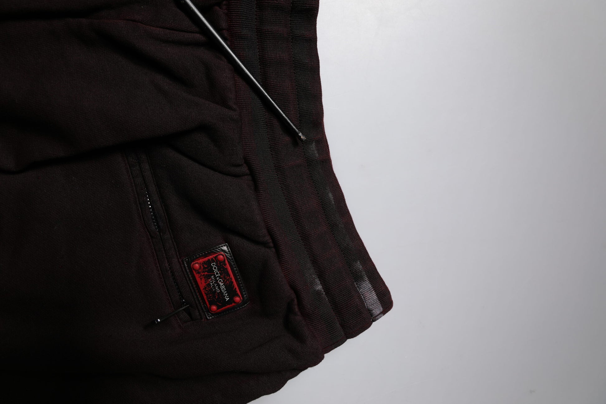 Dolce & Gabbana Maroon Cotton Logo Plaque Men Bermuda Shorts