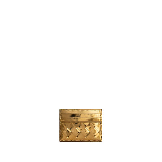 Bottega Veneta Gold Leather Wallet