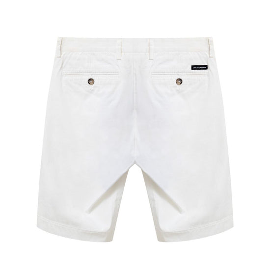 Dolce & Gabbana White Cotton Short