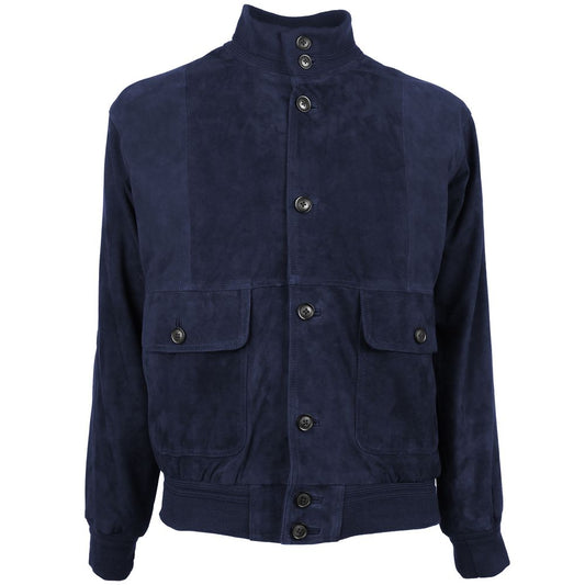 Emilio Romanelli Blue Calfskin Jacket