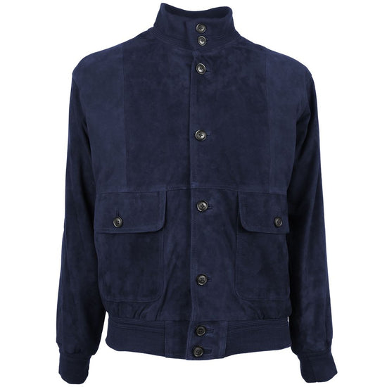 Emilio Romanelli Blue Calfskin Jacket