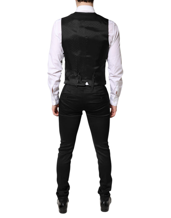 Dolce & Gabbana Black Single Breasted Formal 3 Piece Suit