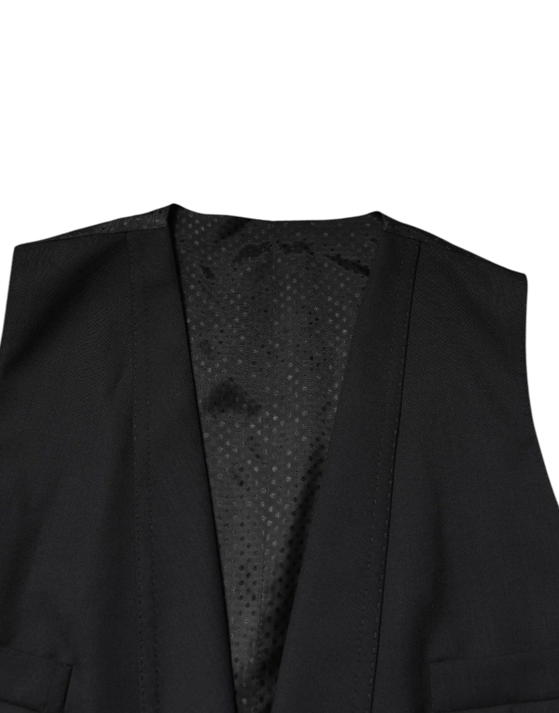 Dolce & Gabbana Black Single Breasted Formal 3 Piece Suit