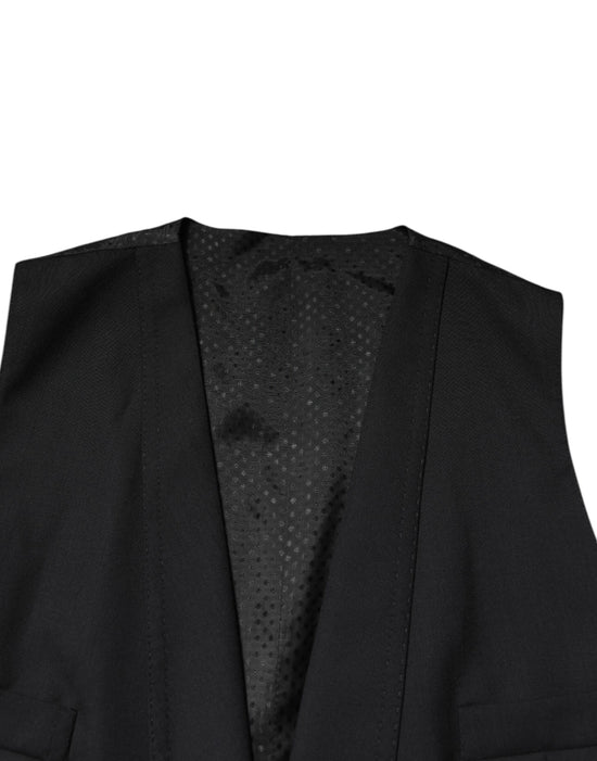 Dolce & Gabbana Black Single Breasted Formal 3 Piece Suit