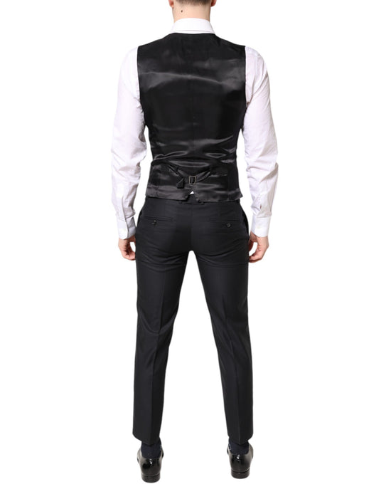 Dolce & Gabbana Black MARTINI Wool Formal 3 Piece Suit