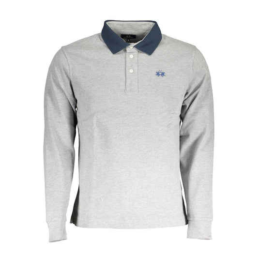 La Martina Brown Cotton Men Polo Shirt