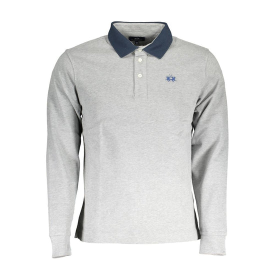 La Martina Brown Cotton Men Polo Shirt