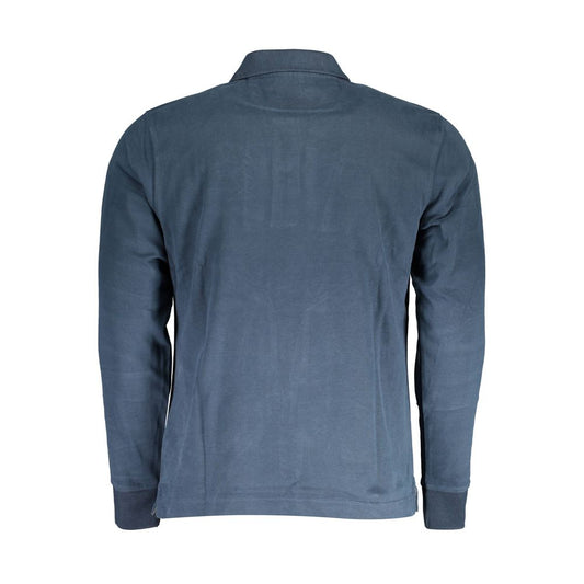 La Martina Blue Cotton Men Polo Shirt