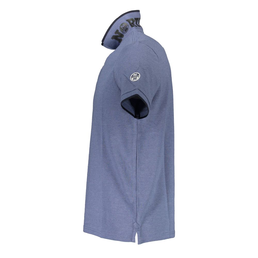 North Sails Blue Cotton Men Polo Shirt