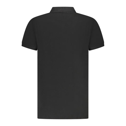 Cavalli Class Black Cotton Men Polo Shirt