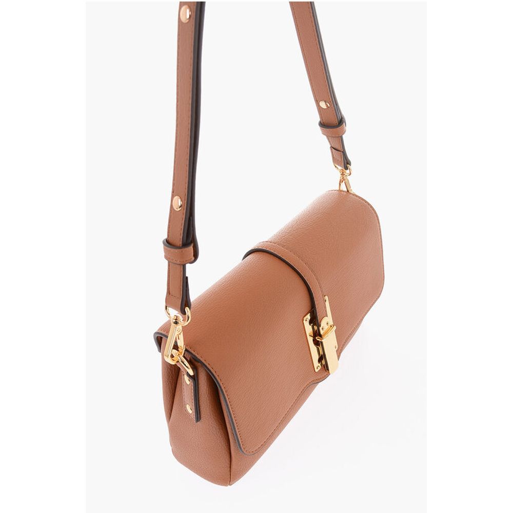 Moschino LOVE Faux Leather Shoulder Bag with Golden Details