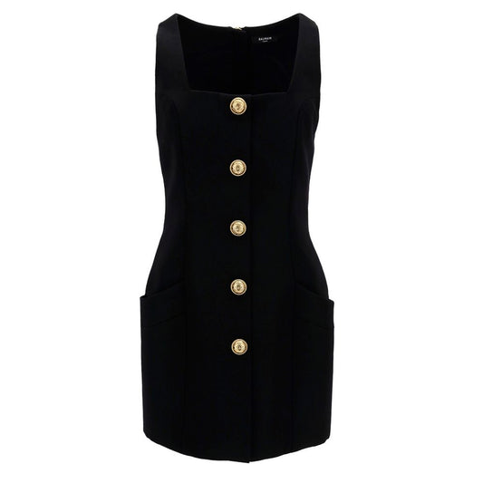 Balmain Black Wool Dress