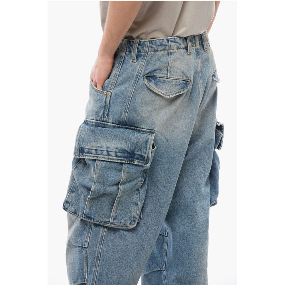 1989 Studio Acid Wash Effect Baggy Fit Cargo Jeans 25cm