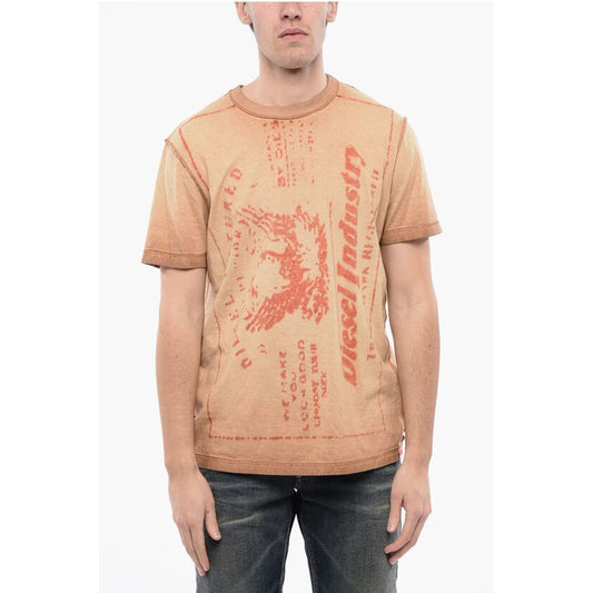 Diesel RED TAG Acid Wash Effect T-DIEGOR-L2 Crew-Neck T-shirt