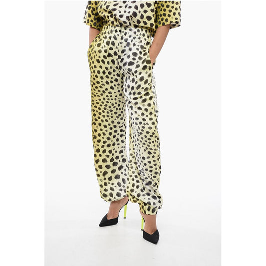 The Attico Satin Animalier Pants with Drawstring