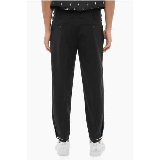 Neil Barrett Regular Waist Slim Fit Pants with Ankle Zip