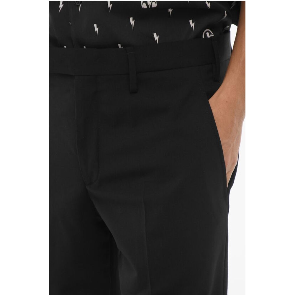 Neil Barrett Regular Waist Slim Fit Pants with Ankle Zip