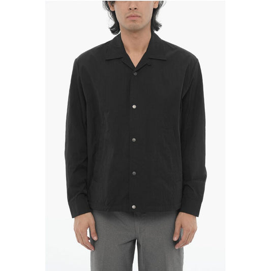 Neil Barrett Nylon BOXY COACH Lightweight Jacket with Snap Buttons