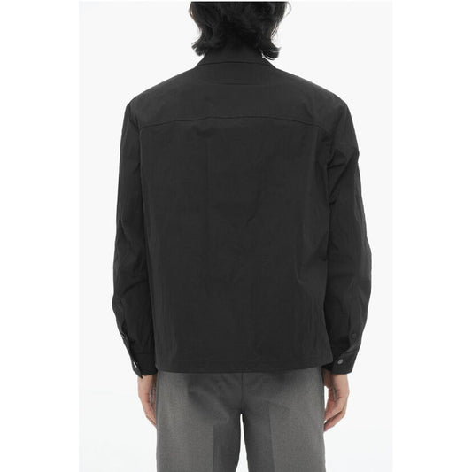 Neil Barrett Nylon BOXY COACH Lightweight Jacket with Snap Buttons