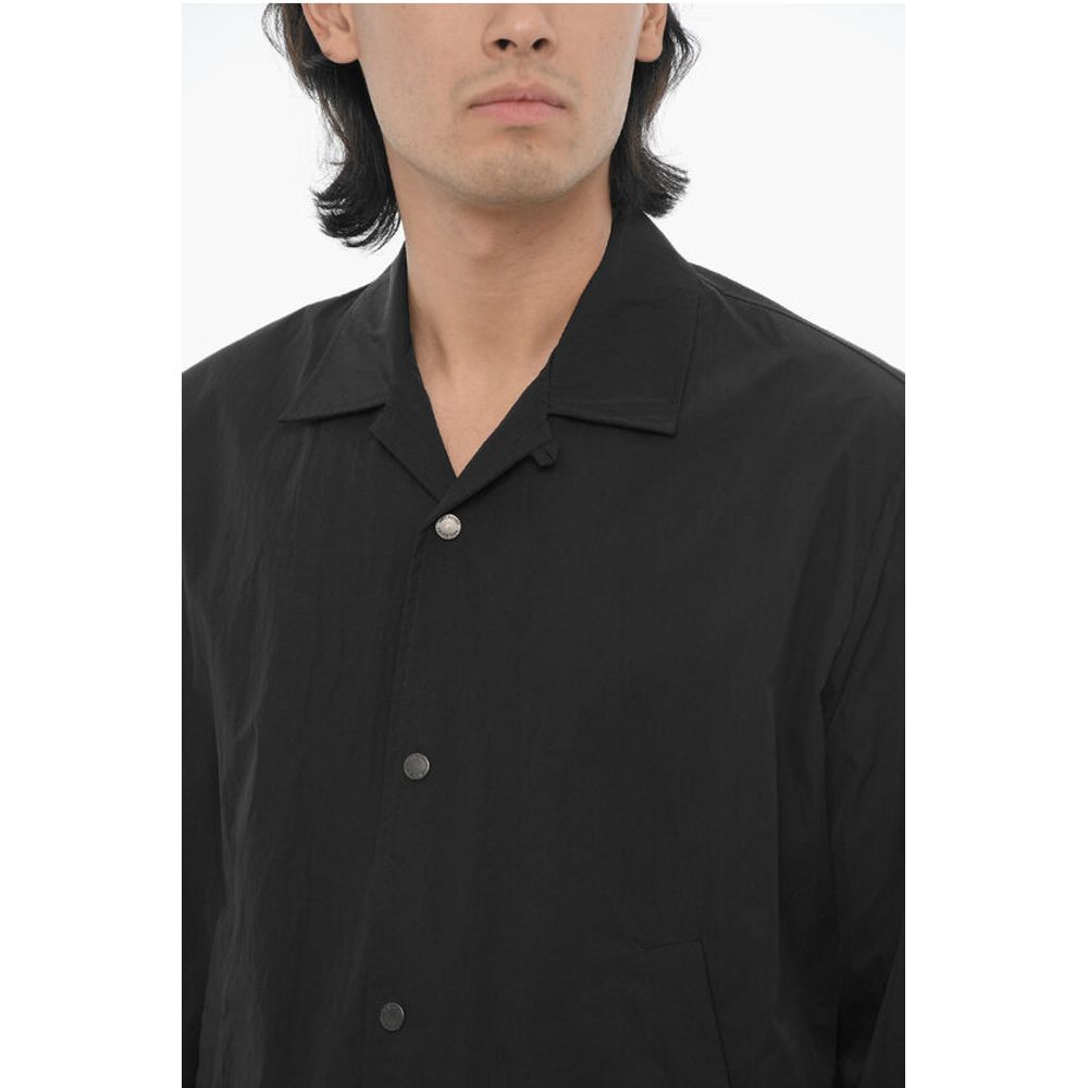 Neil Barrett Nylon BOXY COACH Lightweight Jacket with Snap Buttons