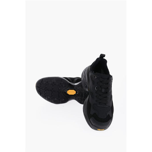 Neil Barrett CROQUIS Mesh and Suede Solid Color Low-Top Sneakers