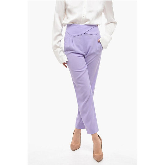 Blazé Milano Wool High-waisted Pants with Crossed Closure