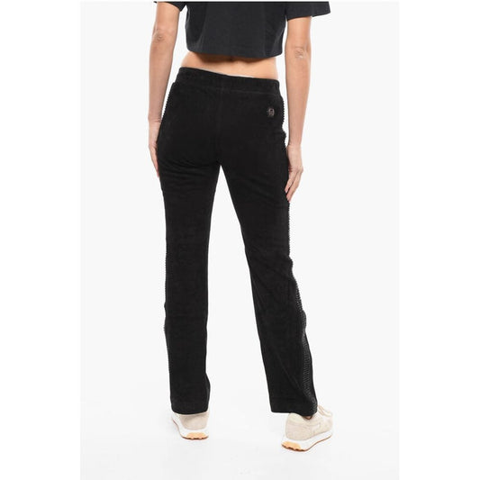 Philipp Plein Suede TOO GOOD Sweatpants with Crystals