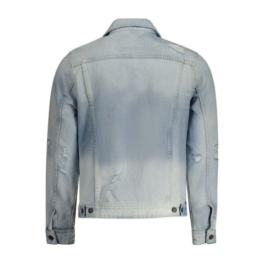 Guess Jeans Blue Cotton Jacket