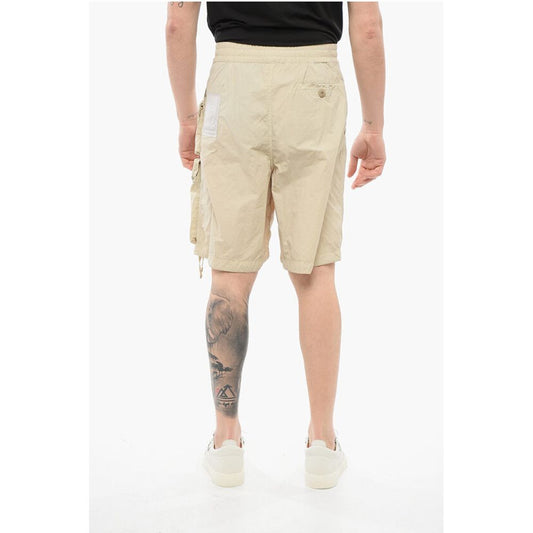 Ten c Solid Color Nylon Cargo Shorts