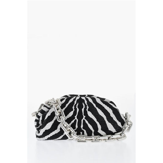 Bottega Veneta Leather THE CHAIN ZEBRA Bag with Magnetic Closure