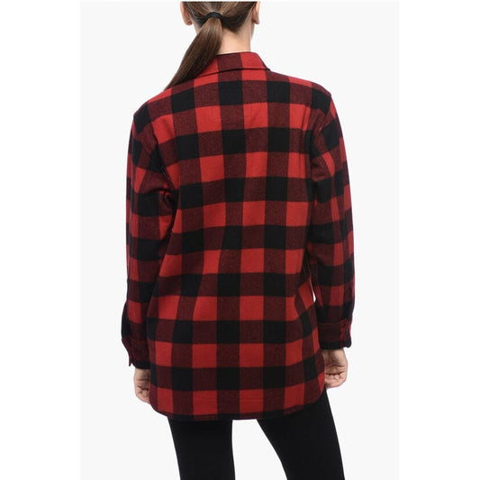 Woolrich Half-Zipped Shirt with Check Motif