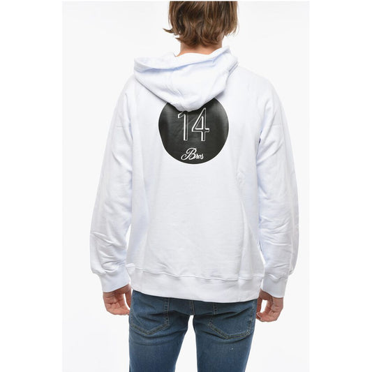 14 BROS Contrasting Maxi Printed Back Hoodie