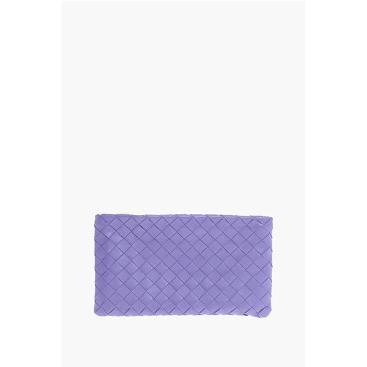 Bottega Veneta Leather INTRECCIO Clutch with Card Compartment