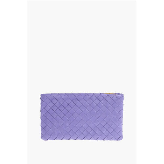 Bottega Veneta Leather INTRECCIO Clutch with Card Compartment
