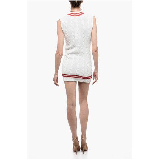 Autry V Neck Aran Cotton Minidress