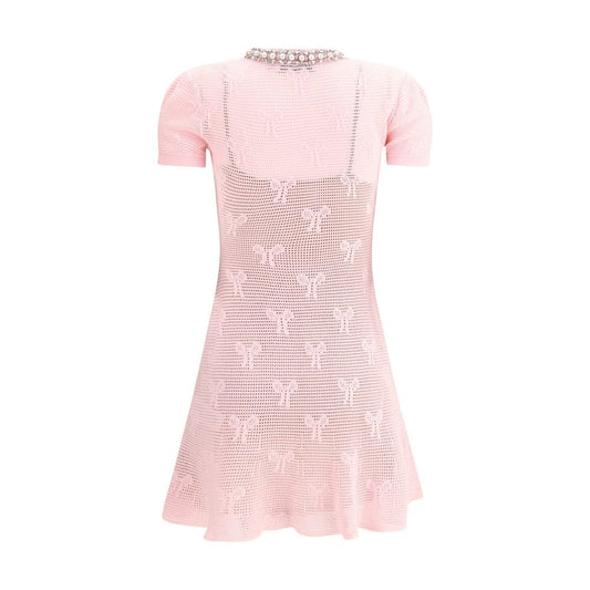 Self-Portrait Crochet knit short Dress