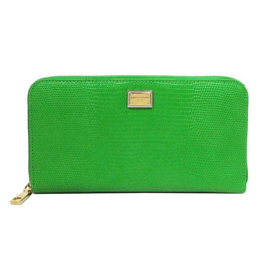 Dolce & Gabbana Green Calfskin Wallet